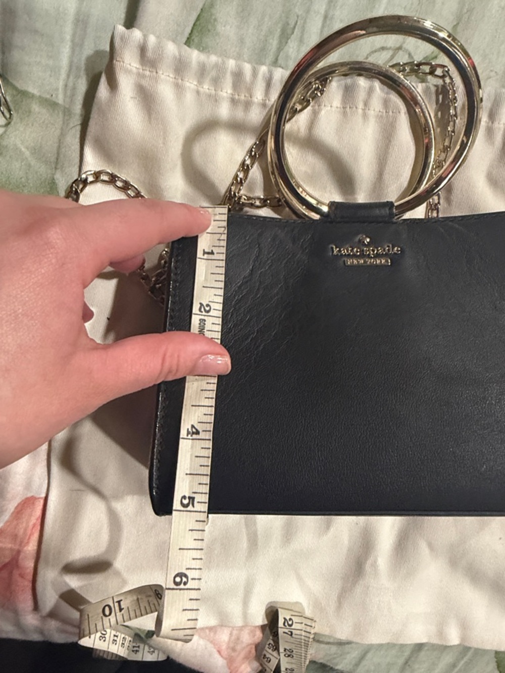 kate spade Black Leather Mini Ring-Handle Crossbody - Picture 5 of 6
